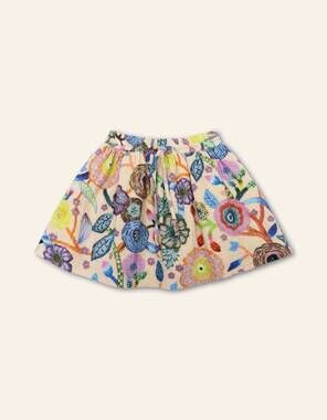 NEW OILILY girl's skills floral skirt in natural